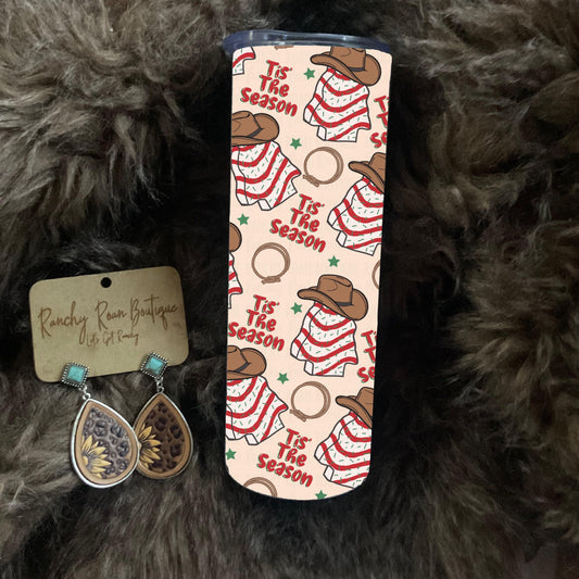 Western Tis the Season 20oz Skinny Tumbler - Ranchy Roan Boutique 