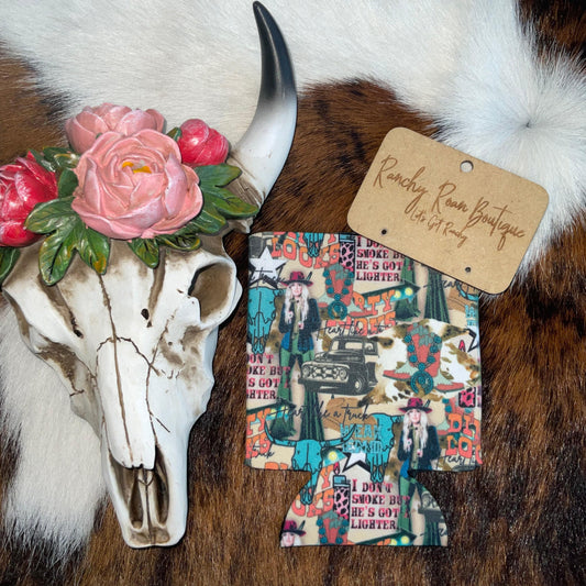 Western Girly Music Country Regular Koozie - Ranchy Roan Boutique 