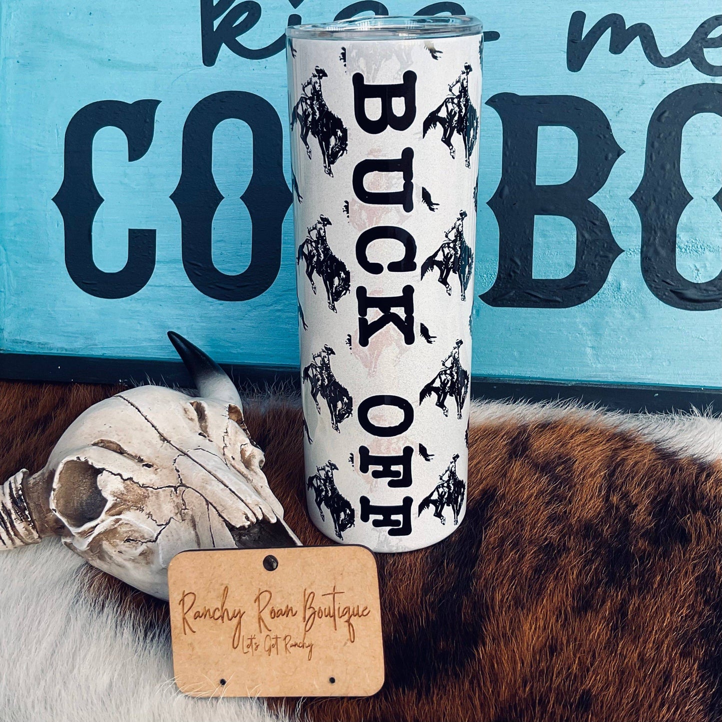 Buck off Bronc Rodeo 20oz Skinny Tumbler - Ranchy Roan Boutique 