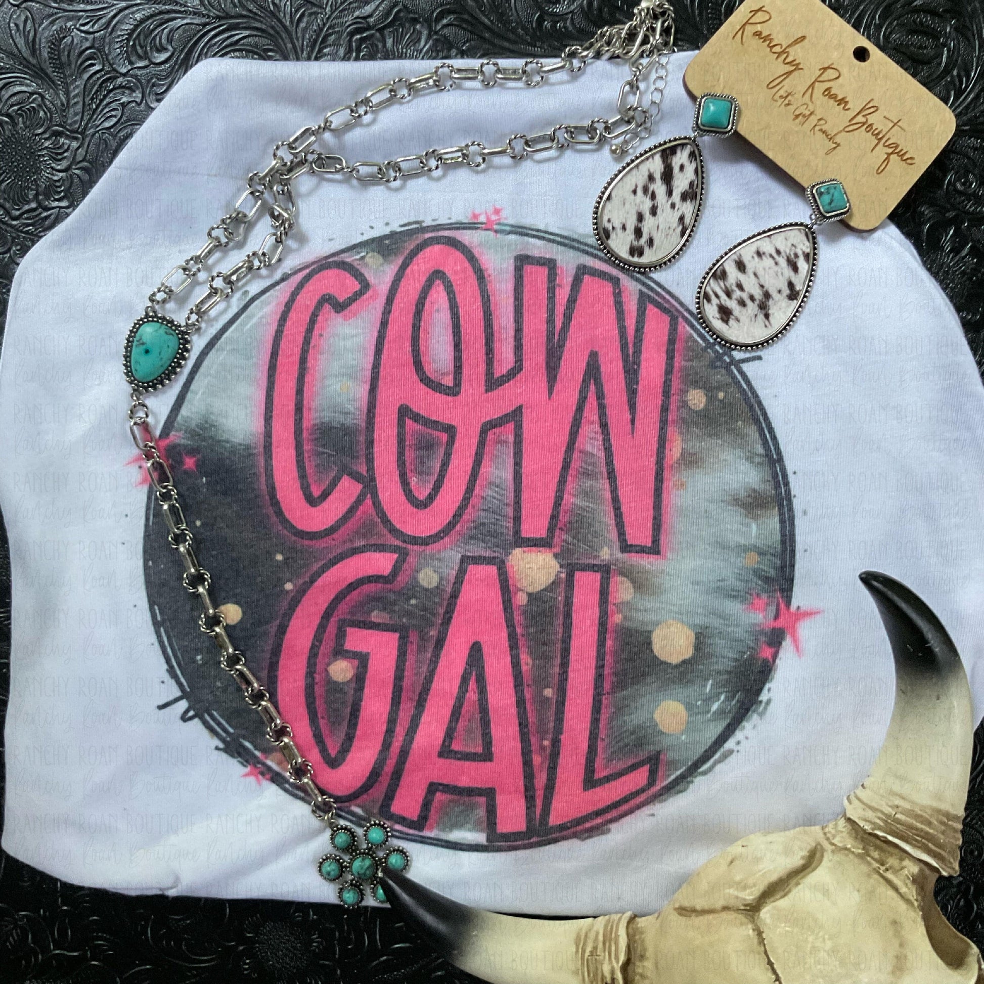 CowGal Cowhide Tank - Ranchy Roan Boutique 