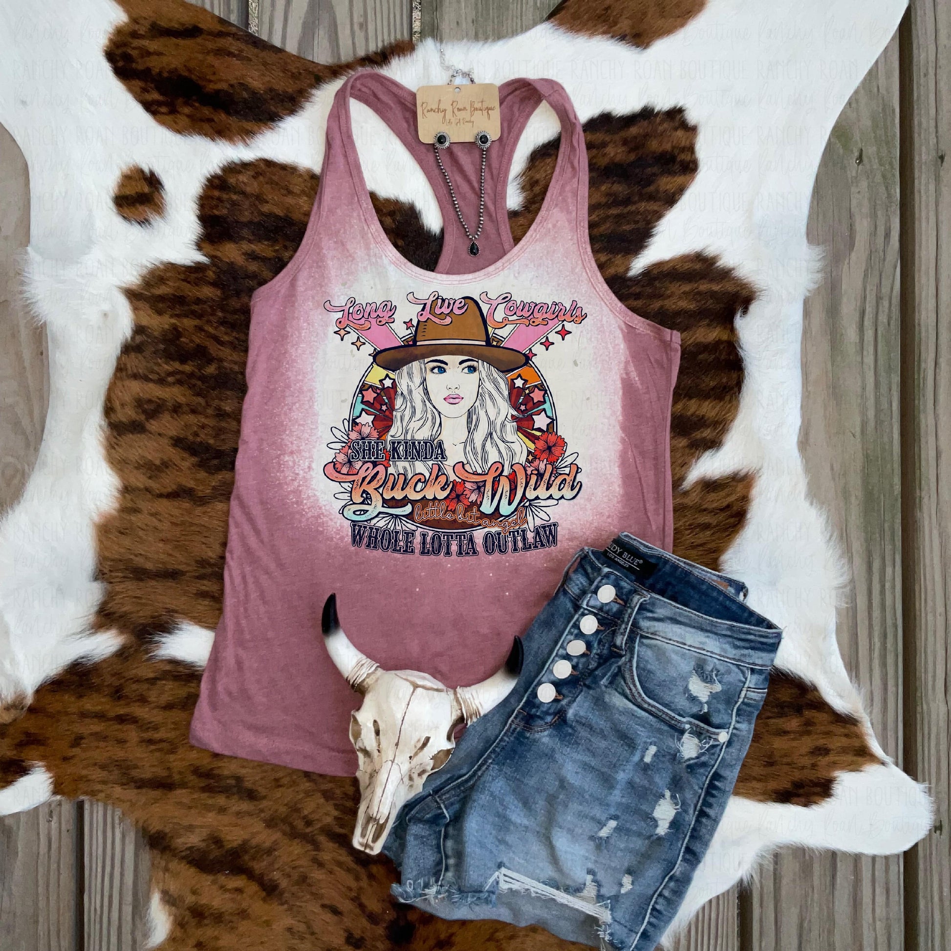 Long Live Cowgirls Outlaw Racerback Tank - Ranchy Roan Boutique 