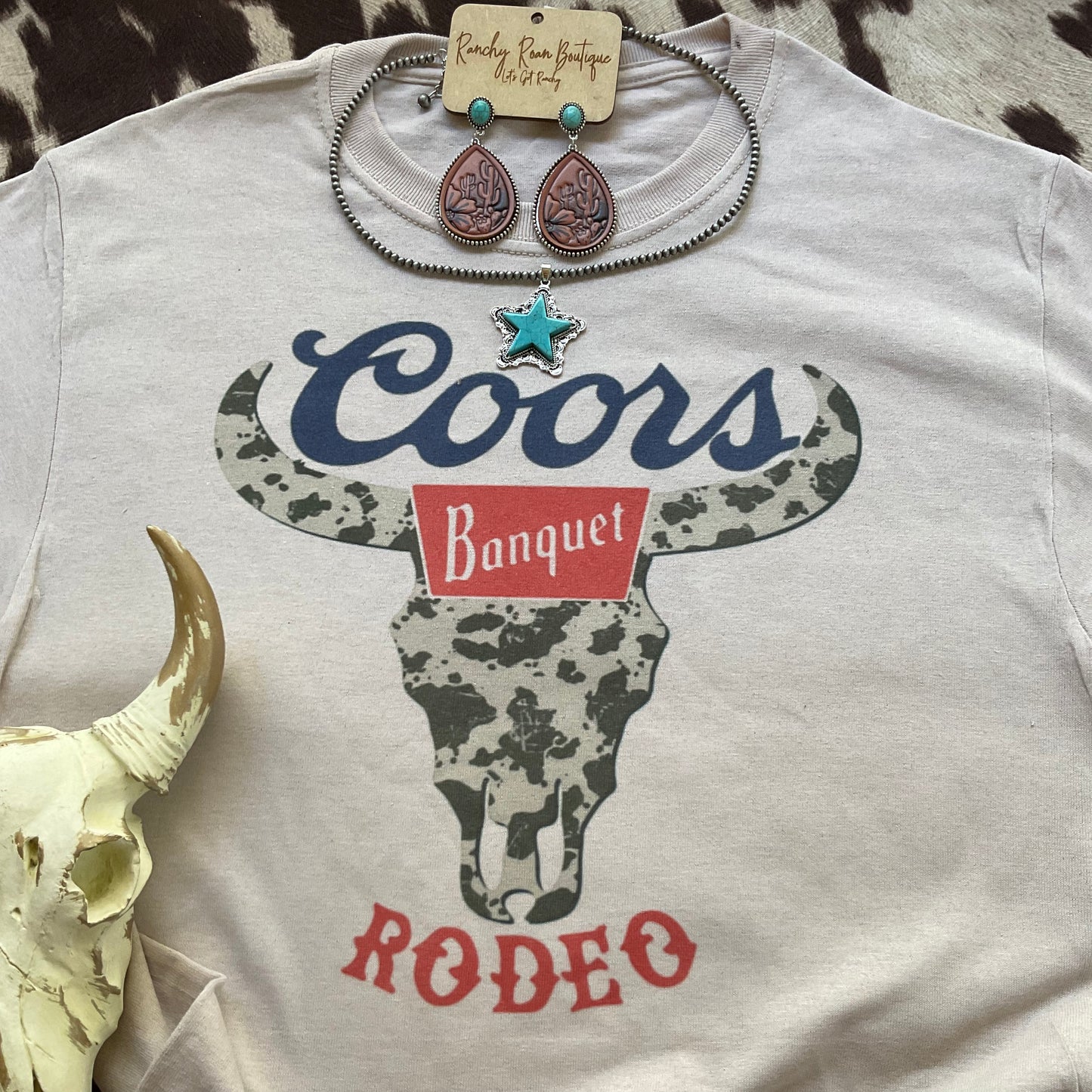 Cow Coors Tee - Ranchy Roan Boutique 