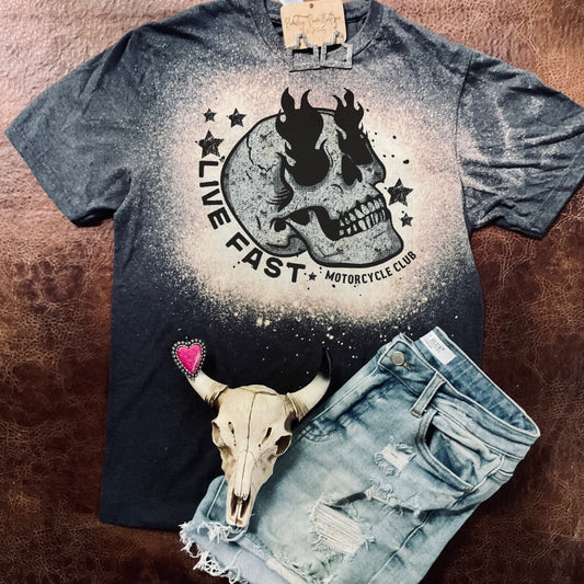 Live Fast Tee - Ranchy Roan Boutique 