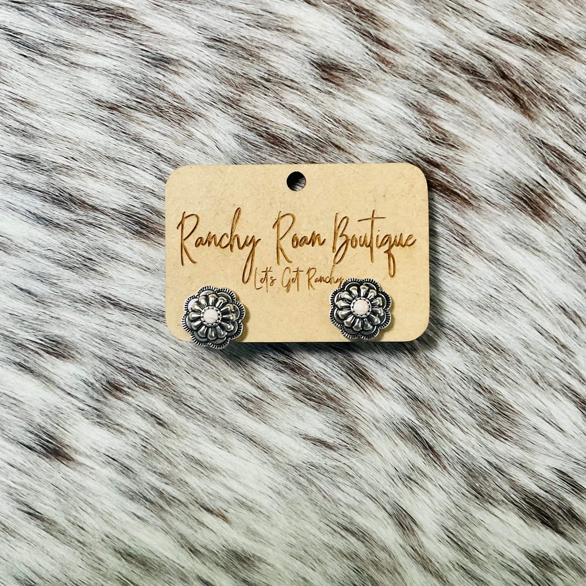 Concho Stud Western Boho Earrings - Ranchy Roan Boutique 