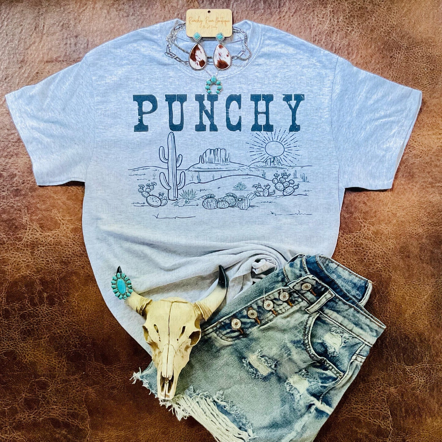 Punchy Desert Tee - Ranchy Roan Boutique 