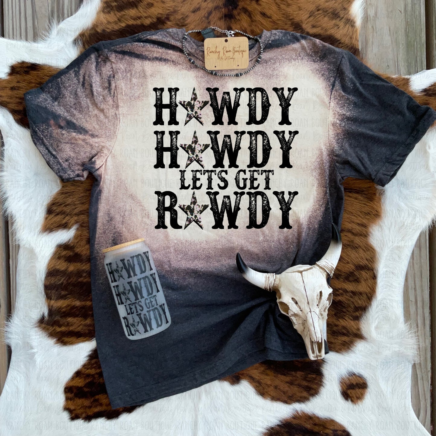 Howdy Howdy Let’s Get Rowdy Tee - Ranchy Roan Boutique 