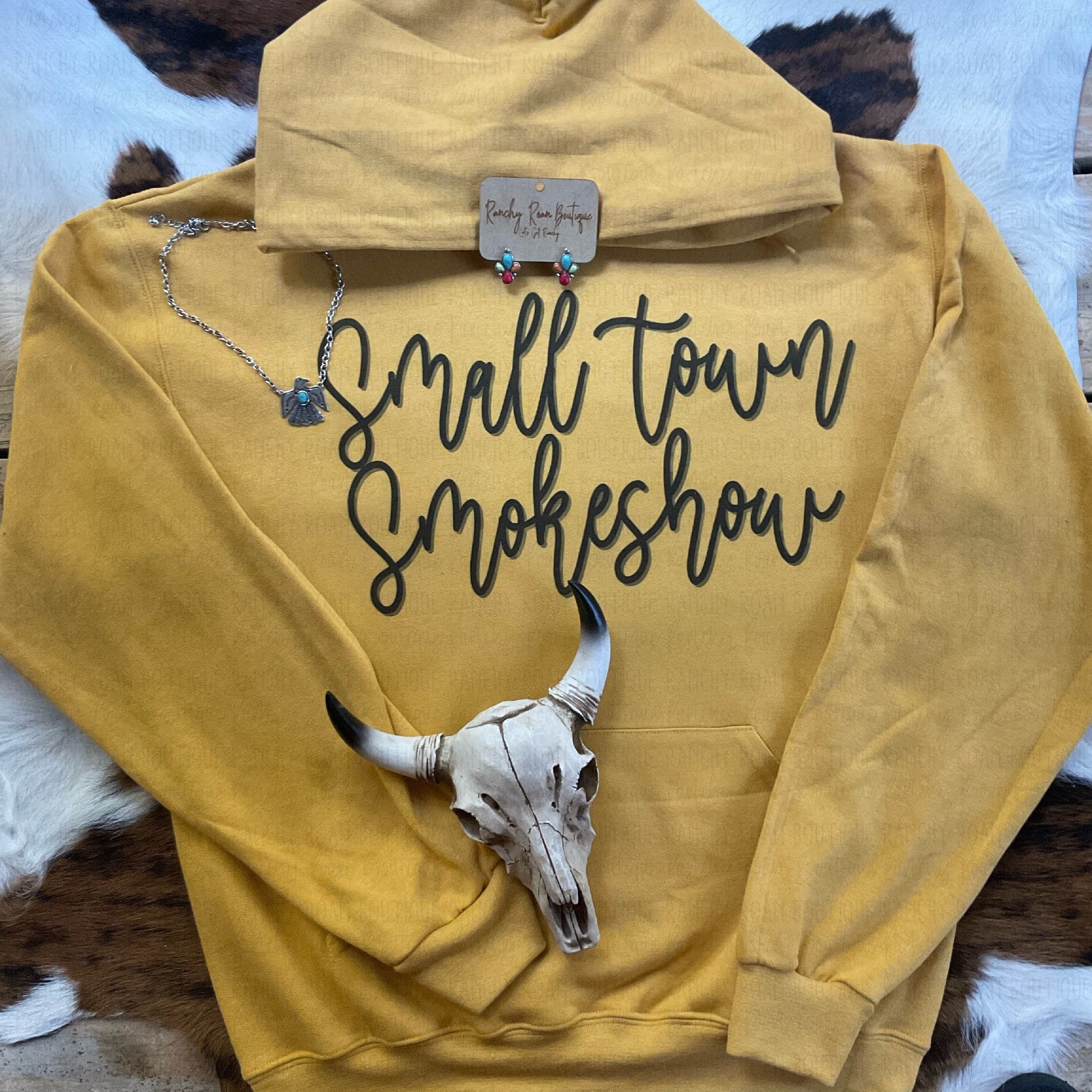 Smalltown Smokeshow Hoodie - Ranchy Roan Boutique 