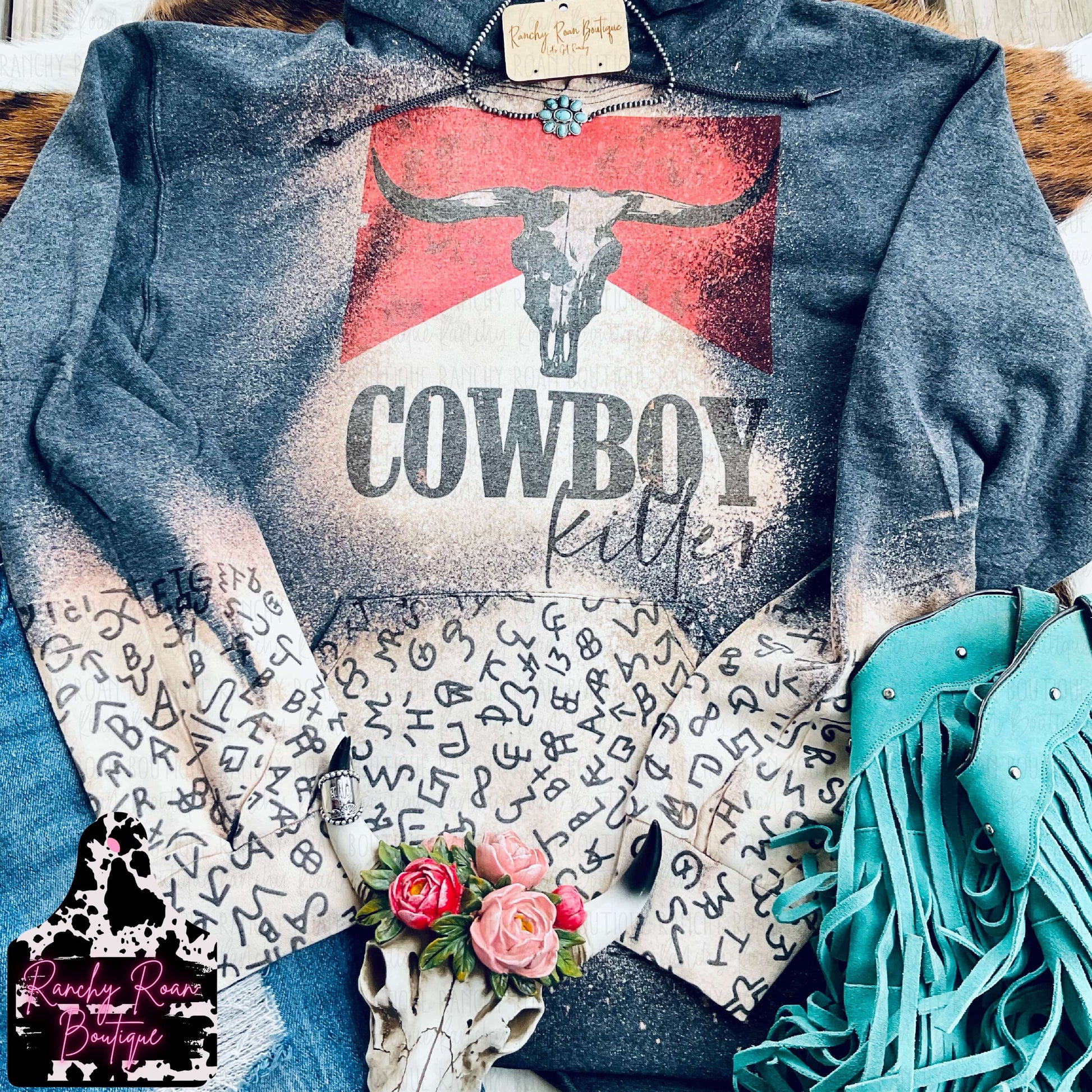 Cowboy Killer Cattle Brand Hoodie - Ranchy Roan Boutique 