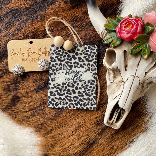 Leopard Stay Wild Freshie - Ranchy Roan Boutique 