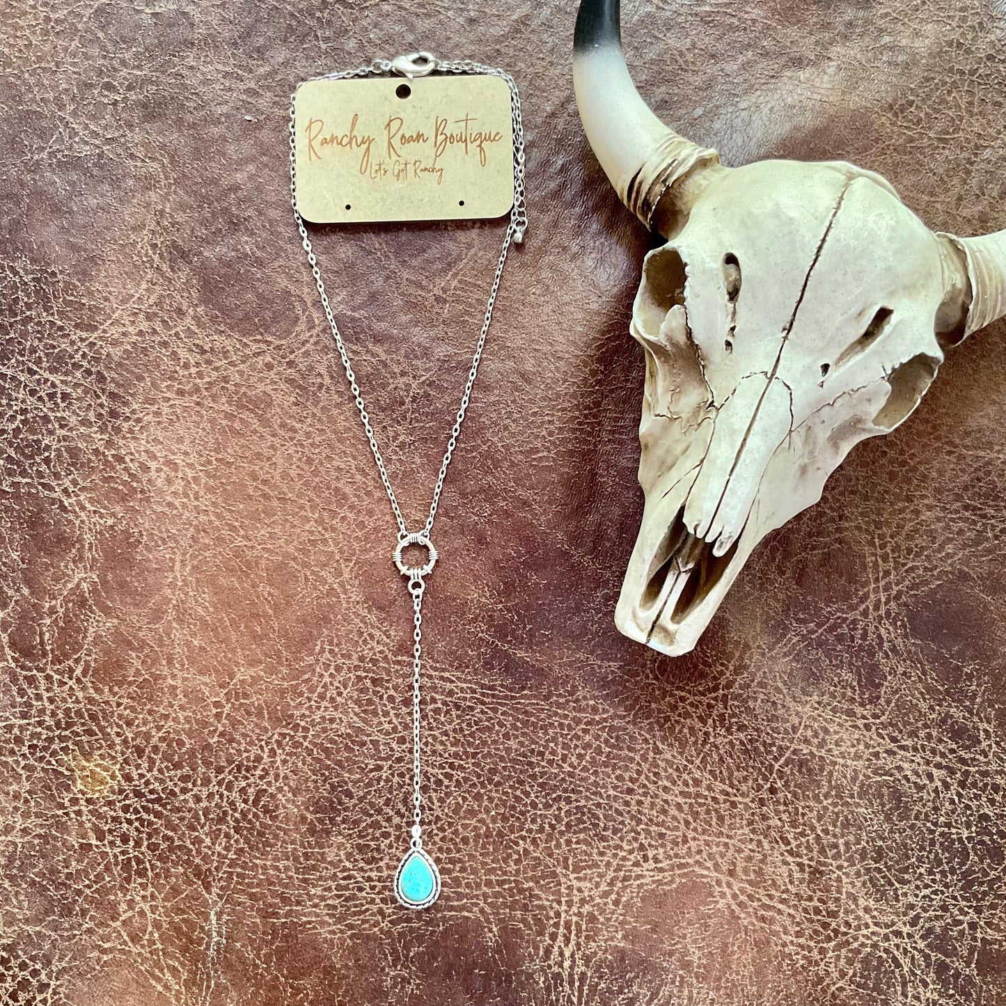 Turquoise Pendant Choker - Ranchy Roan Boutique 