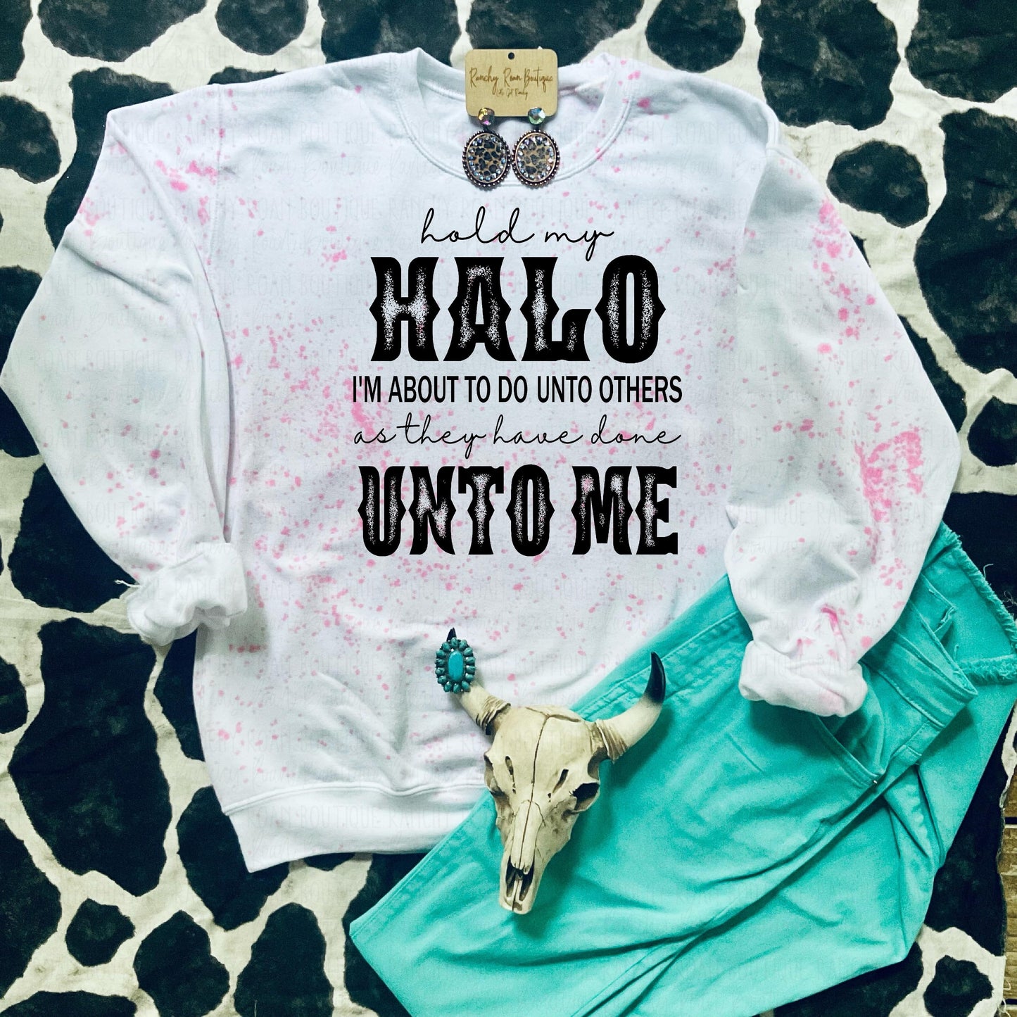 Hold My Halo  Distressed - Ranchy Roan Boutique 