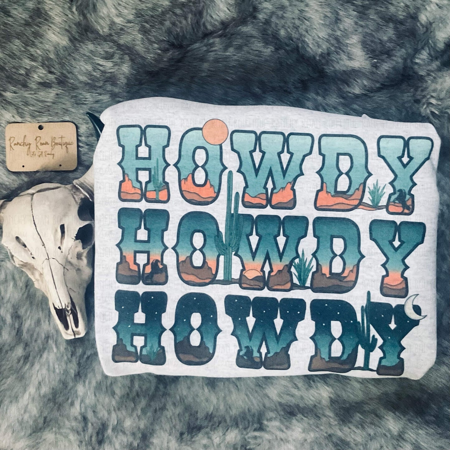 Howdy Howdy Howdy Desert Cowboy Sweatshirt - Ranchy Roan Boutique 