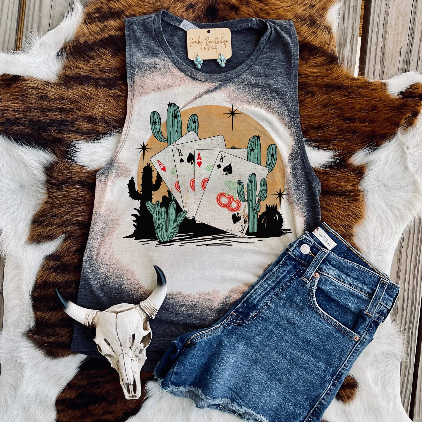 Wild Card Western Festival Muscle Tank - Ranchy Roan Boutique 