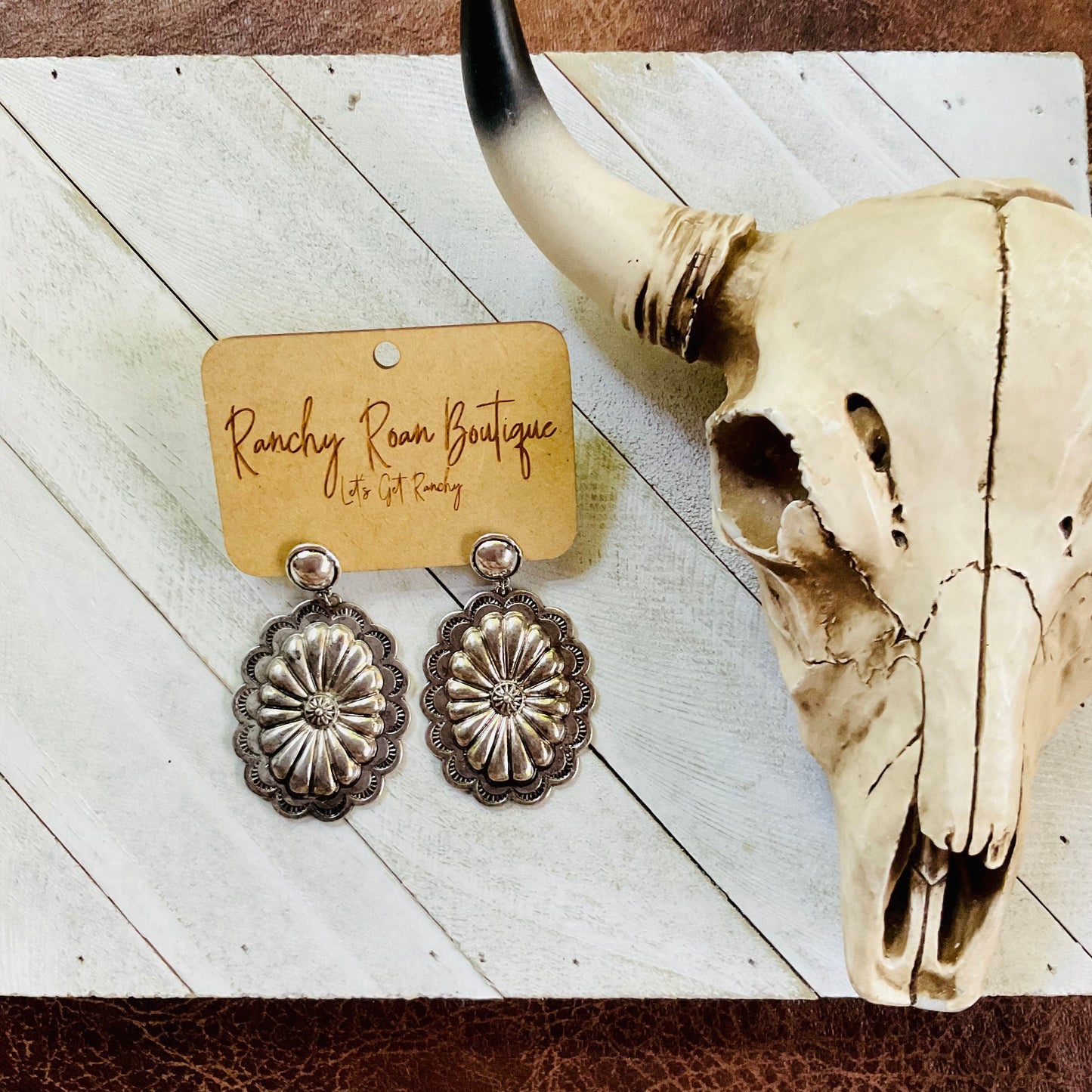 Concho Stud Western Earrings - Ranchy Roan Boutique 