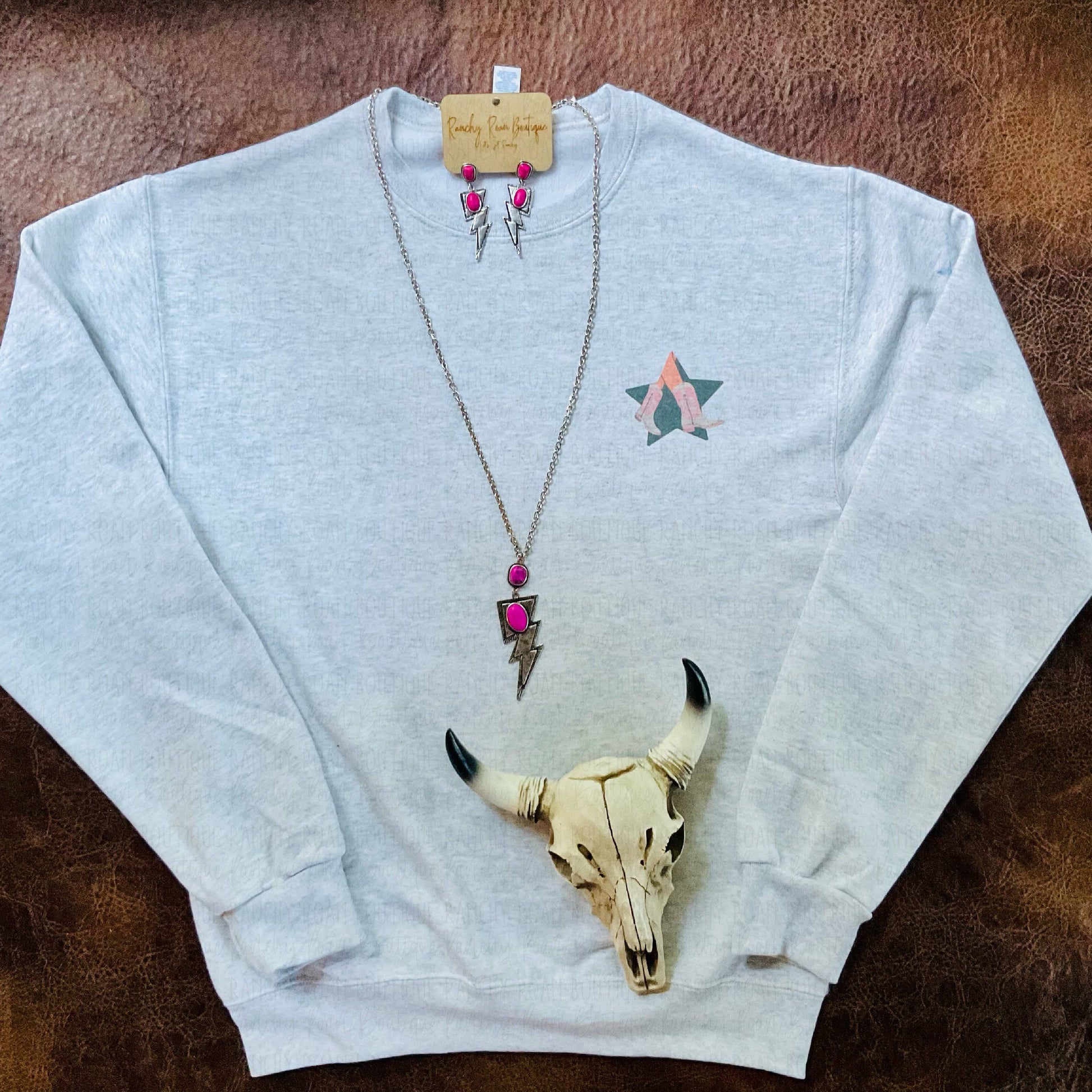 Stay Wild Cowgirl Boots Sweatshirt - Ranchy Roan Boutique 