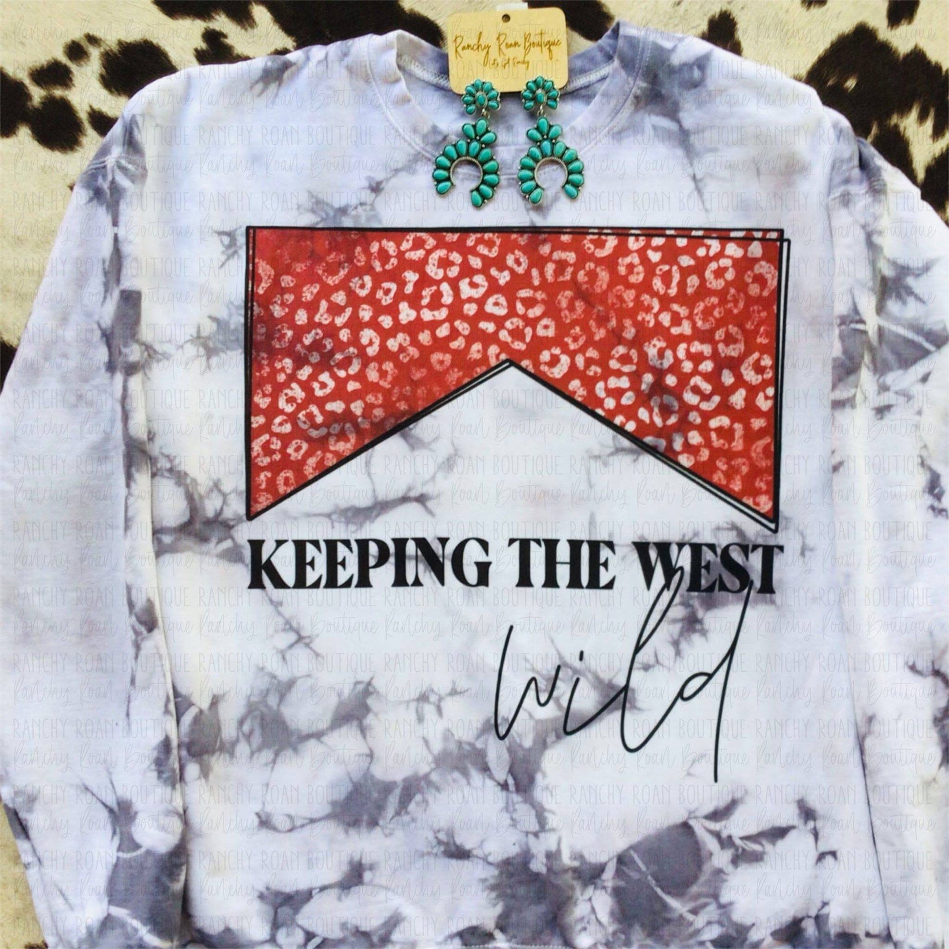 Keeping the West Wild Leopard Sweatshirt.