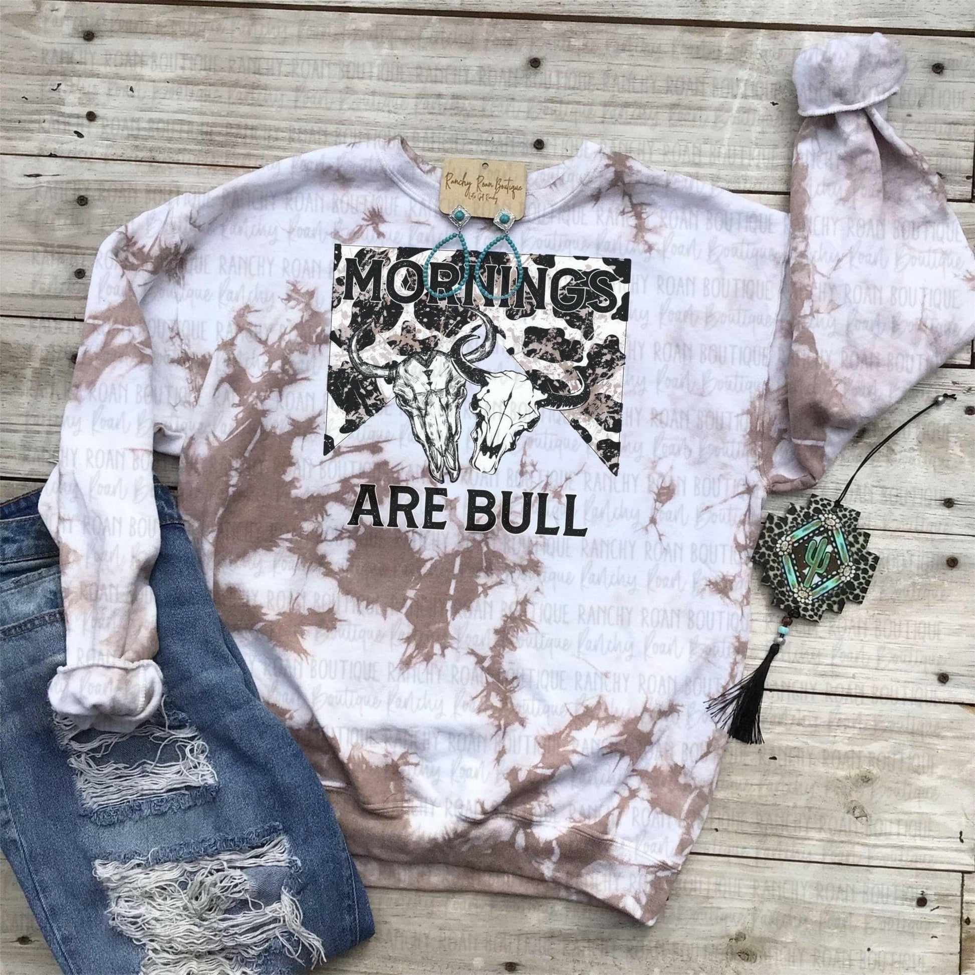 Morning are Bull Skull Sweatshirt.